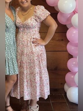 Floral Pink and White Women's dress